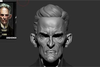 do anatomically accurate character bust and for 3d printing