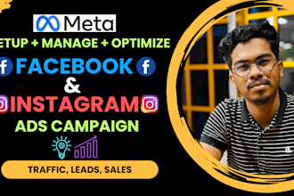setup and manage facebook, instagram and meta ad campaigns