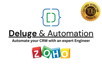 write deluge code and create workflows for zoho CRM