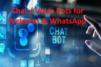 develop ai web app, python ai chatbot, ai voice bot, whatsapp chatbot, manychat