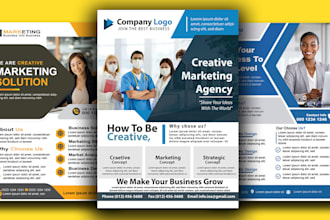 design marketing and promotional real estate digital business flyer with qr code
