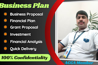 write business plan and prepare financial plan completely