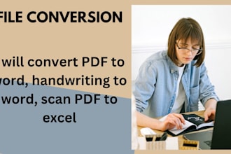 convert PDF to word, handwriting to word, scan PDF to excel