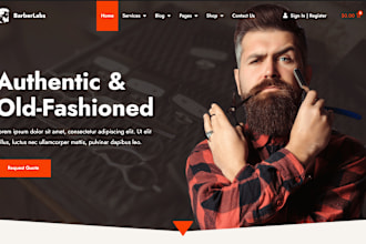 create website for barbershop, beauty salon, hairdresser and appointment booking