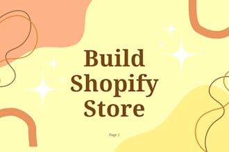 do shopify store setup and customization