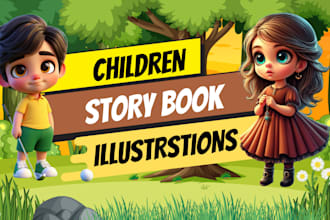 design children story book illustration and children book