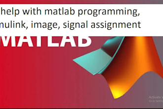 do matlab programming, simulink, image, signal processing and gui proje