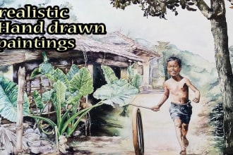 create realistic paintings by hand
