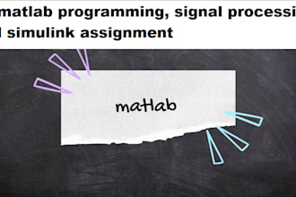 do matlab programming, signal processing and simulink assignment
