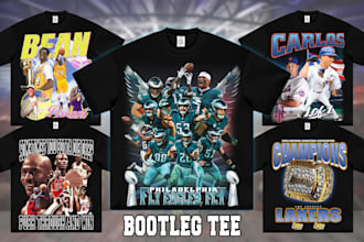 do 90s vintage bootleg rap tee and streetwear t shirt design