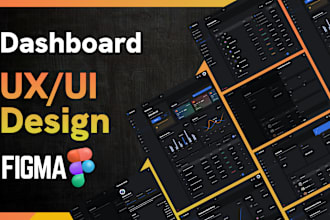 design dashboard, CRM and admin panel UI in figma