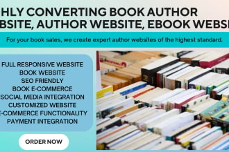 create highly converting book author website, author website and ebook website
