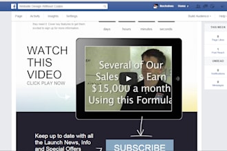 design a CONVERTING Product Launch Facebook Tab