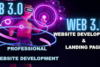 develop web3 website, landing page and metaverse website