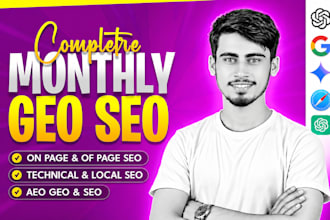 do website monthly GEO, aeo, off page and local SEO backlinks building service