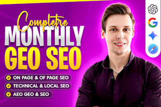 do website monthly GEO, aeo, off page and local SEO backlinks building service