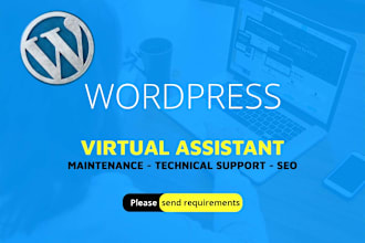 be your wordpress virtual assistant wordpress virtual assiatant wordpress help