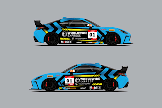 create modern and professional racing car wrap designs