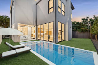 do virtual renovation, add pool, add basic landscape
