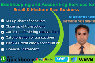 do bookkeeping with quickbooks online, xero, wave, and zoho books