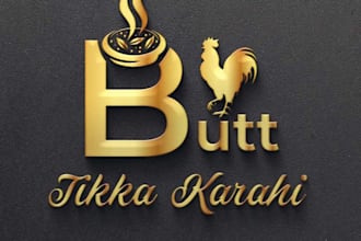 create metallic 3d gold and chrome effect of logo and text