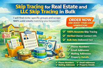 do skip tracing for real estate and llc in bulk