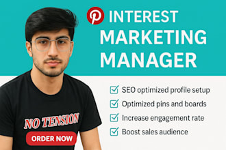 be your pinterest marketing manager and SEO king