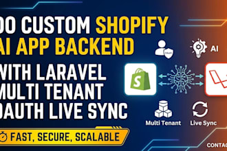 do custom shopify ai app backend with laravel multi tenant oauth live sync