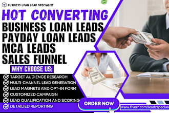 generate hot business loan leads mca leads business loan payday lead generation
