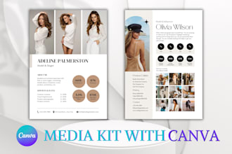 do canva media kit design