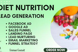 generate health and fitness leads nutrition supplement website