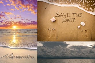 capture your loves name in the beach