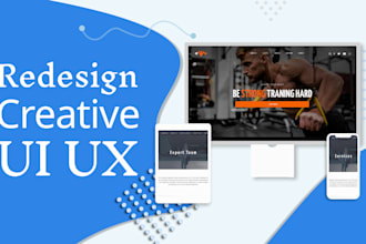 do website UI UX design or redesign in figma