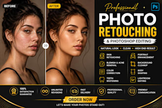 do high end skin retouching and photo editing