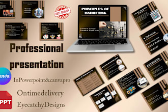 do powerpoint presentation,pitch deck, and canva slides