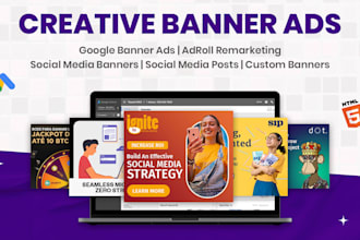 design banner ads for google ads, social media, and more