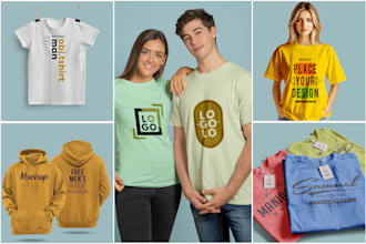 make professional and amazing 3d tshirt and hoodie mockups