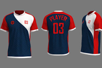 design a unique soccer style jersey for you