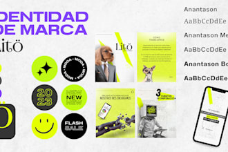 crearé un logotipo completo y una identidad de marca para tu negocio