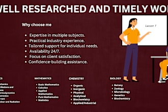 assist chemistry physics math statistics and biology assignment