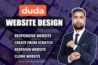 design or redesign a website using duda website builder