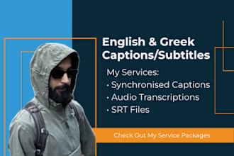 add english and greek captions or subtitles to your video
