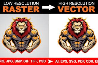 do vector tracing, recreate, redraw your logo or image to vector with in 1 hour