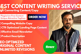 write website copy and content