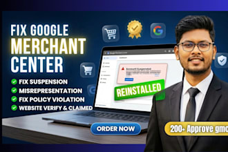fix google merchant center suspension, misrepresentation, reactivate your gmc