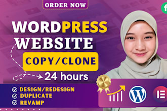 design, redesign, revamp, duplicate, clone, or fix wordpress website