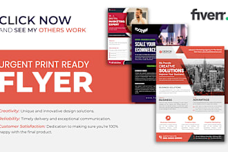 design a urgent print ready or social media marketing custom flyer
