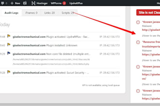 remove malware from wordpress site and implement security