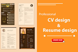 do professional cv design and resume design to get your dream jobs