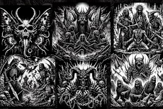 do brutal,doom,occult black,death metal illustrations tshirt